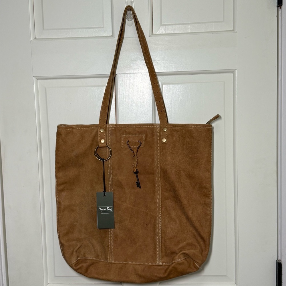 Myra Leather Tote Bag